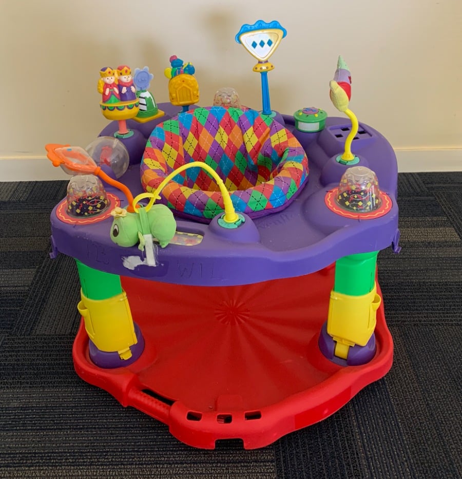 Purple exersaucer hot sale